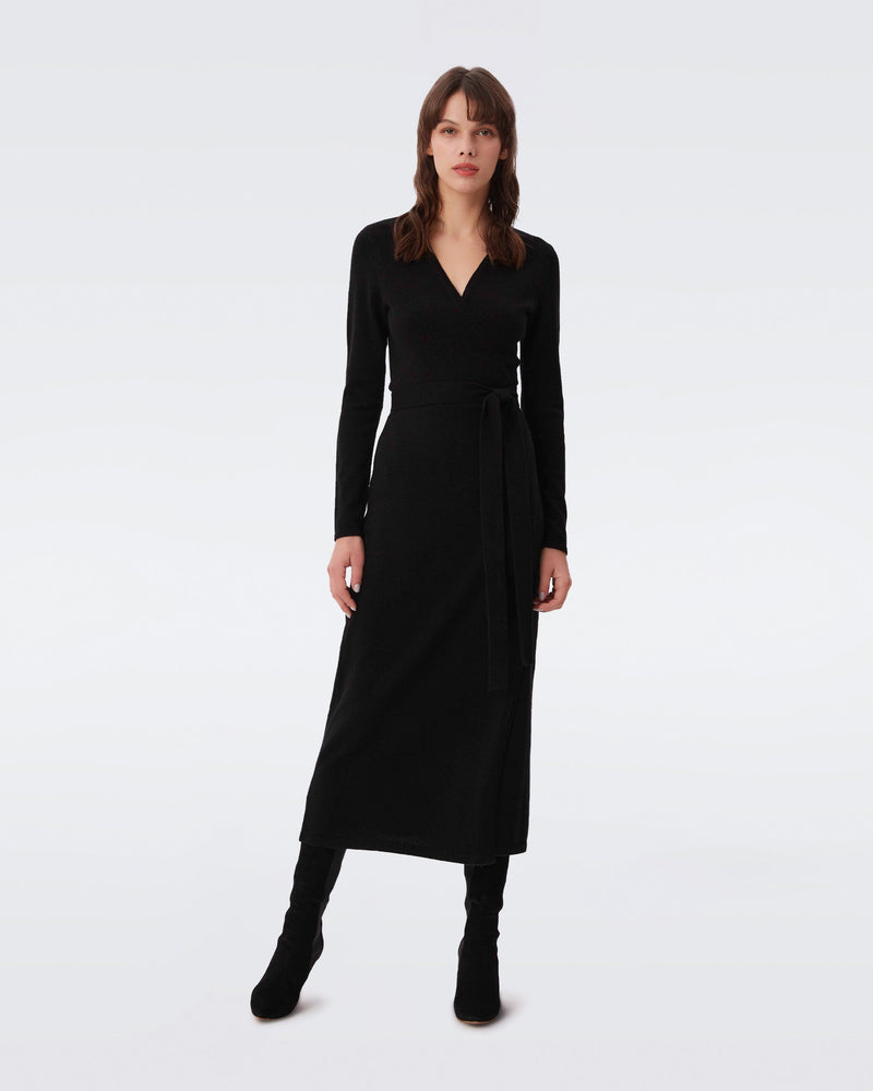 Astrid Wool-Cashmere Wrap Dress