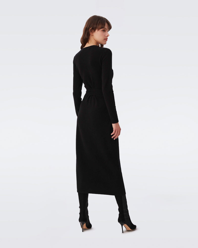 Astrid Wool-Cashmere Wrap Dress