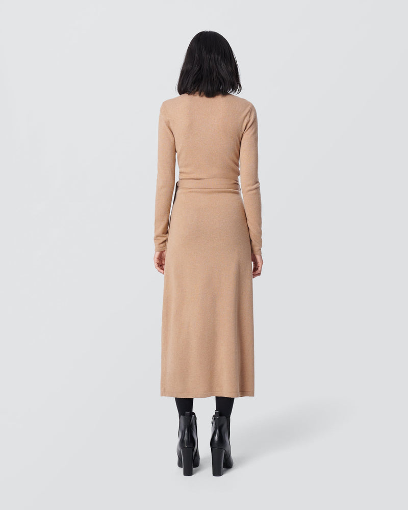 Astrid Wool-Cashmere Wrap Dress