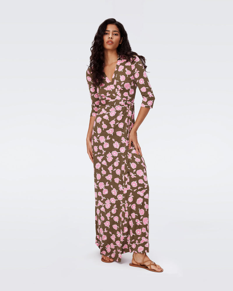 Abigail Silk Jersey Maxi Wrap Dress