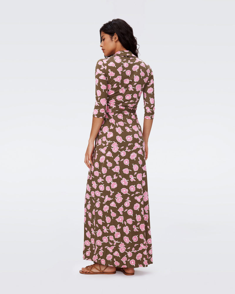 Abigail Silk Jersey Maxi Wrap Dress